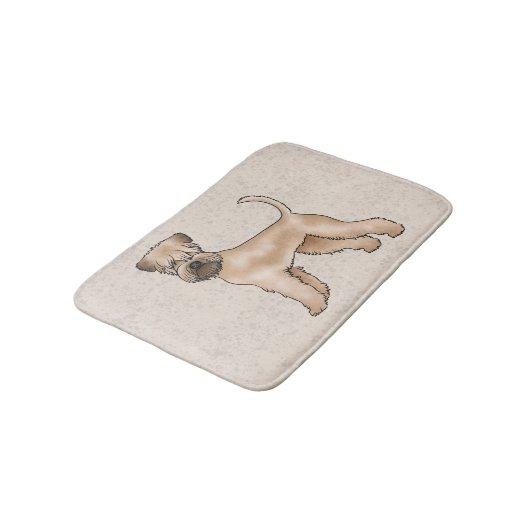 Zachte beklede tarwedrager hond Schattigee illustr Badmat (Gekanteld)