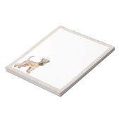 Zachte beklede tarwedrager hond Schattigee illustr Notitieblok (Linkerzijde)