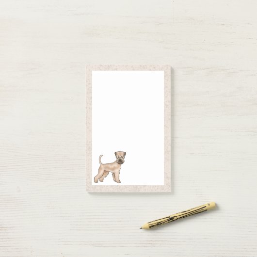 Zachte beklede tarwedrager hond Schattigee illustr Post-it® Notes (Op bureau)