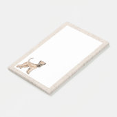 Zachte beklede tarwedrager hond Schattigee illustr Post-it® Notes (Schuin)
