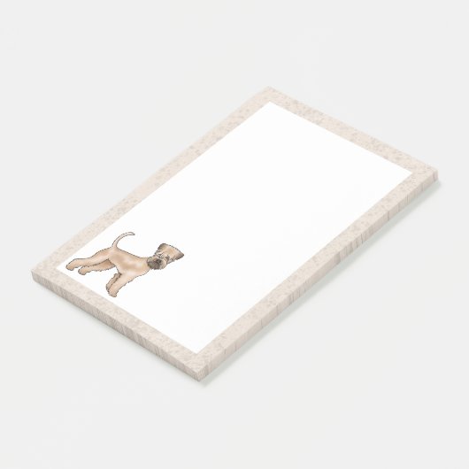 Zachte beklede tarwedrager hond Schattigee illustr Post-it® Notes (Schuin)
