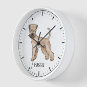 Zachte beklede tarweterriër hond met aangepaste na (Hoek)