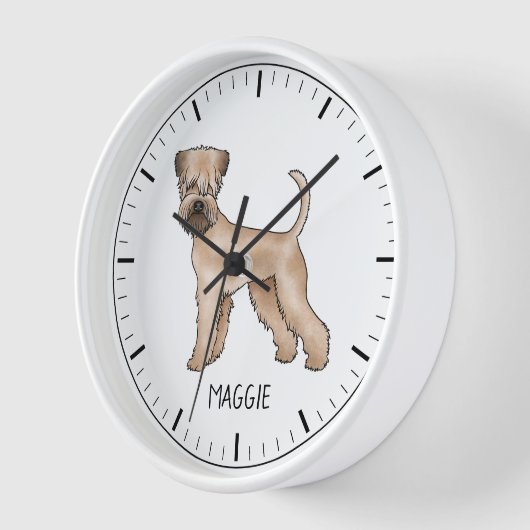 Zachte beklede tarweterriër hond met aangepaste na (Hoek)