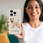 Zachte beklede tarweterriër hond met aangepaste na Case-Mate iPhone case