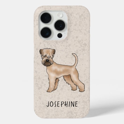 Zachte beklede tarweterriër hond met aangepaste na Case-Mate iPhone case (Achterkant)