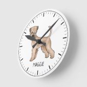 Zachte beklede tarweterriër hond met aangepaste na ronde klok (Hoek)