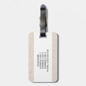 Zachte beklede tarweterriër hond met aangepaste te bagagelabel (Achterkant verticaal)