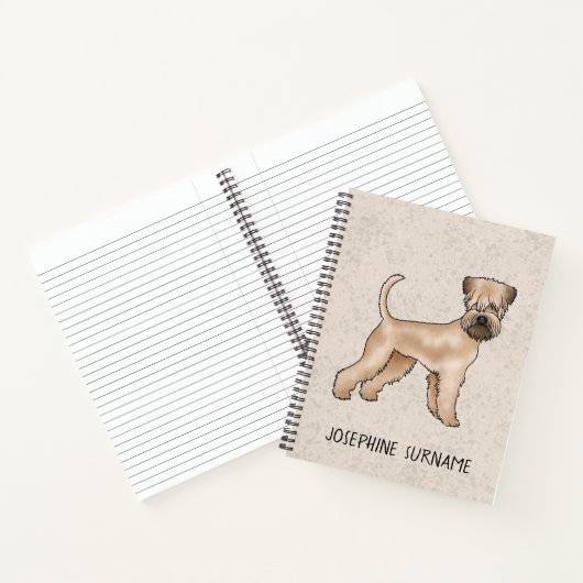 Zachte beklede tarweterriër hond met aangepaste te notitieboek (Binnen)