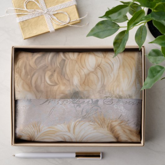 Zachte beklede tarweterriër hond tissuepapier (Geschenk)