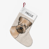 Zachte beklede tarweterriër hondenkop met dierenna kleine kerstsok (Voorkant (Hangend))