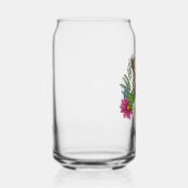 Zachte beklede tarweterriër met bloemen en naam blikvorm glas (Rechts)