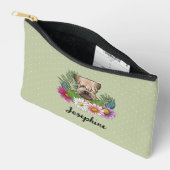 Zachte beklede tarweterriër met bloemen en naam etui (Open)