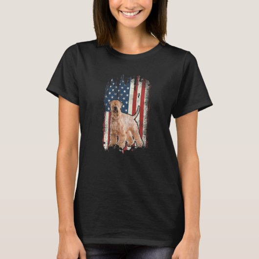  zachte beklede wielrenner Amerikaanse vlag T-shirt (Voorkant)