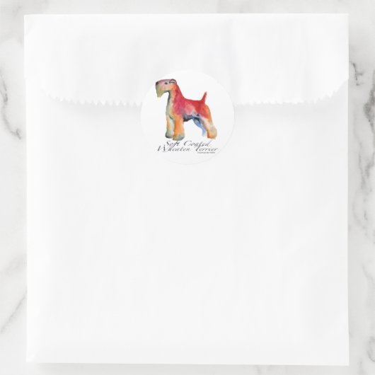 Zachte beklede wielrenner ronde sticker (Tas)