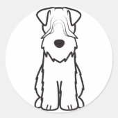 Zachte beklede wielrenner ronde sticker (Voorkant)