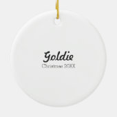 Zachte beklede wielrenner, speciaal gepersonalisee keramisch ornament (Achterkant)