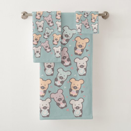 Zachte Beren Zoete Snacks Confetti  Bad Handdoek (Insitu)