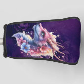 Zachte Beschermende Draak. Golfheadcover (Voorkant)