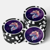 Zachte Beschermende Draak. Poker Chips (Opstapeling)