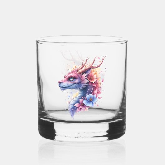 Zachte Beschermende Draak. Whisky Glas (Voorkant)