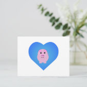 Zachte Biggetjes Liefde Feestdagenkaart (Staand voorkant)