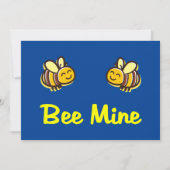 Zachte Bij Mijne Retro Hommels Donkere Kleur Feestdagenkaart (Voorkant)