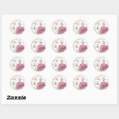 Zachte Bijen Hart Bloem Sticker (Vel)