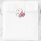 Zachte Bijen Hart Bloem Sticker (Tas)