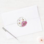 Zachte Bijen Hart Bloem Sticker (Envelop)
