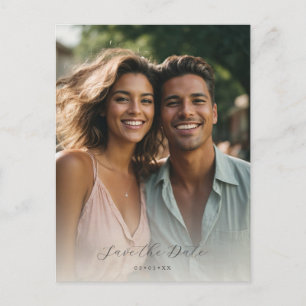 Zachte biologische foto Bewaar de datum Briefkaart