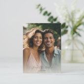 Zachte biologische foto Bewaar de datum Briefkaart (Staand voorkant)