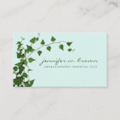 Zachte bladeren foto floral groen eucalyptus visitekaartje (Voorkant)