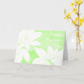 Zachte bladeren Groene "Moederdag" voortekst met k Kaart (Gele Bloem)