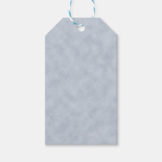 Zachte Blauw Parchment Kijk Cadeaulabel (Voorkant)