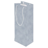 Zachte Blauw Parchment Kijk Wijn Cadeautas (Achterkant Gekanteld)