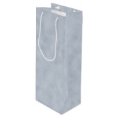Zachte Blauw Parchment Kijk Wijn Cadeautas (Voorkant Gekanteld)