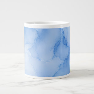 Zachte Blauwe Aquarel Abstract Grote Koffiekop