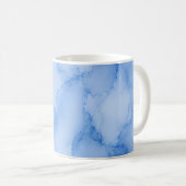 Zachte Blauwe Aquarel Abstract Koffiemok (Voorkant rechts)