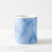 Zachte Blauwe Aquarel Abstract Koffiemok (Center)