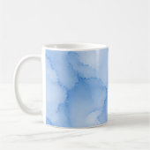 Zachte Blauwe Aquarel Abstract Koffiemok (Links)