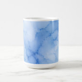 Zachte Blauwe Aquarel Abstract Koffiemok (Center)