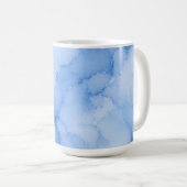 Zachte Blauwe Aquarel Abstract Koffiemok (Voorkant rechts)