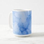 Zachte Blauwe Aquarel Abstract Koffiemok (Voorkant links)