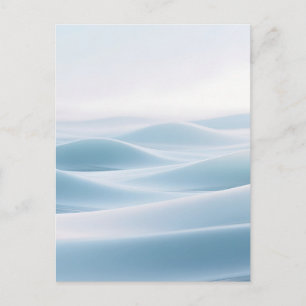 Zachte Blauwe Besneeuwde Duinen Winter Sereniteit Briefkaart