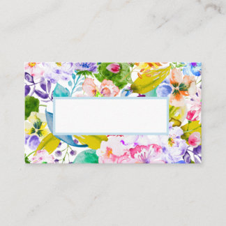 Zachte Blauwe Bloemen Romantische Bruiloft Gast Pl Plaatskaartje