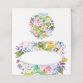 Zachte Blauwe Bloemen Romantische Bruiloft Plaats  Plaatskaartje (Buitenkant ongevouwen)