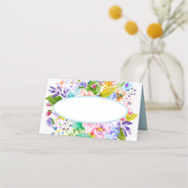 Zachte Blauwe Bloemen Romantische Bruiloft Plaats  Plaatskaartje