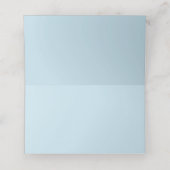 Zachte Blauwe Bloemen Romantische Bruiloft Plaats  Plaatskaartje (Binnenkant ongevouwen)