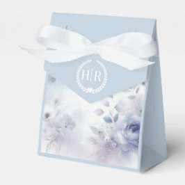 Zachte Blauwe Bloesems en Lavendel Mist Wedding Bedankdoosjes