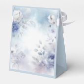 Zachte Blauwe Bloesems en Lavendel Mist Wedding Bedankdoosjes (Achterkant)